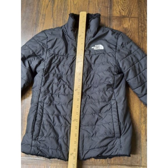 North Face Youth Girl Reversible Jacket Black & Gray Sz M 10/12. Read - Picture 8 of 9